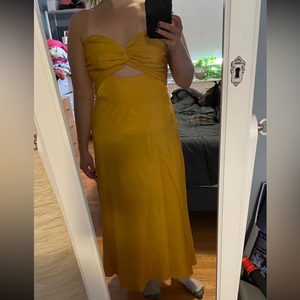 Sunset yellow long midi dress - Picture 8 of 8